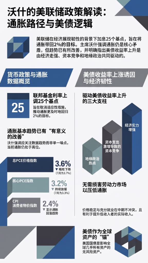沃什：加息展现FOMC内部坚定一致，通胀太高太久，降通胀不会牺牲就业（附全文）